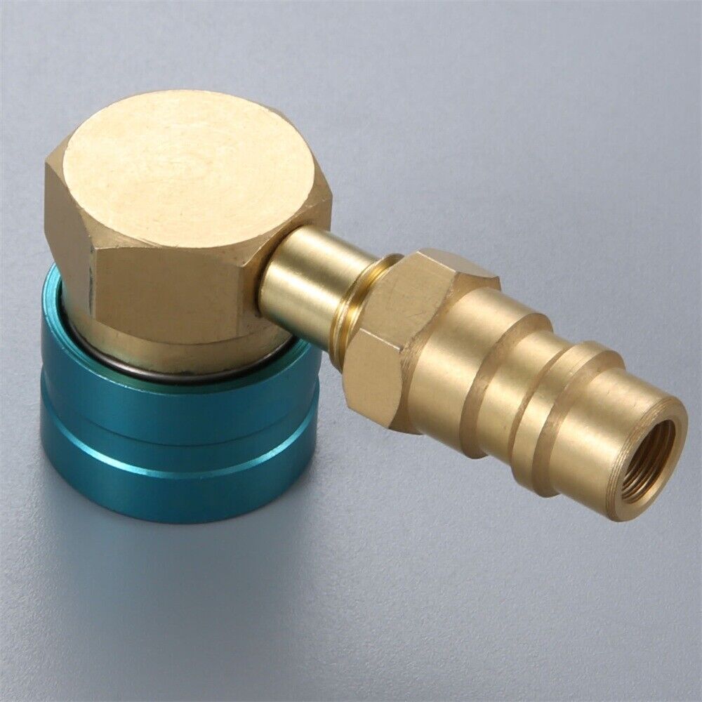 Low Side R1234yf Quick Coupler R12 to R134a Adapter Blue R-134a Service Port Cap