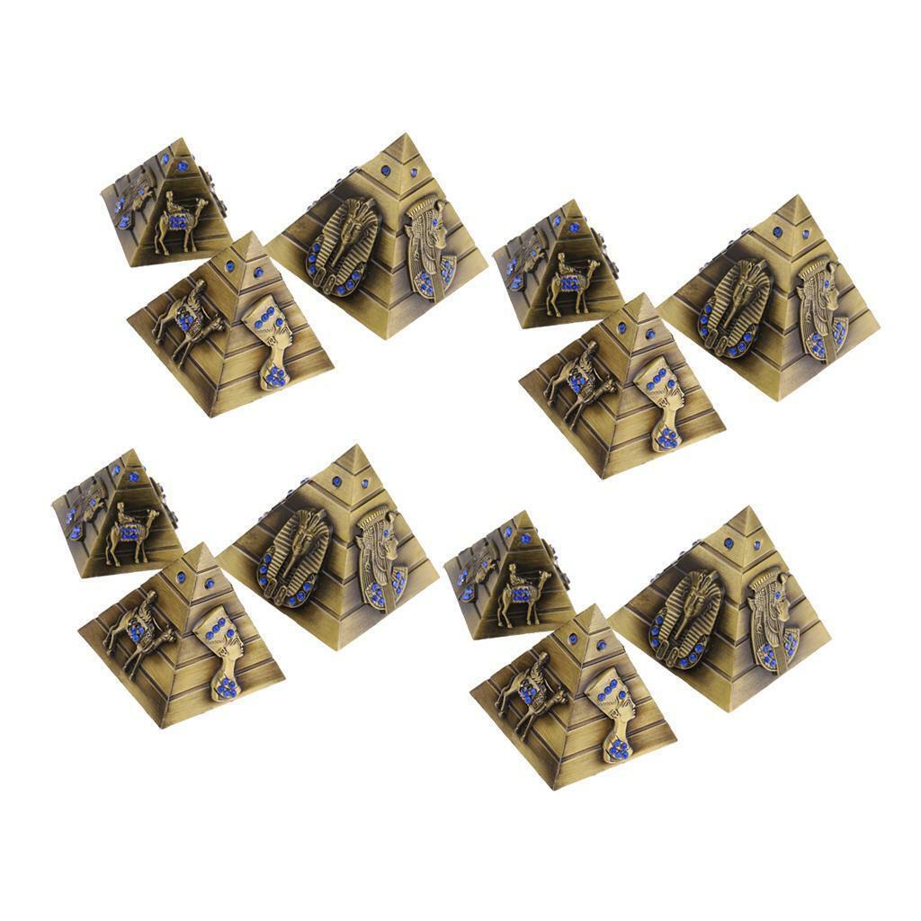 12pcs  Pyramids Statue Architectural Sculpture Collectible Ornaments