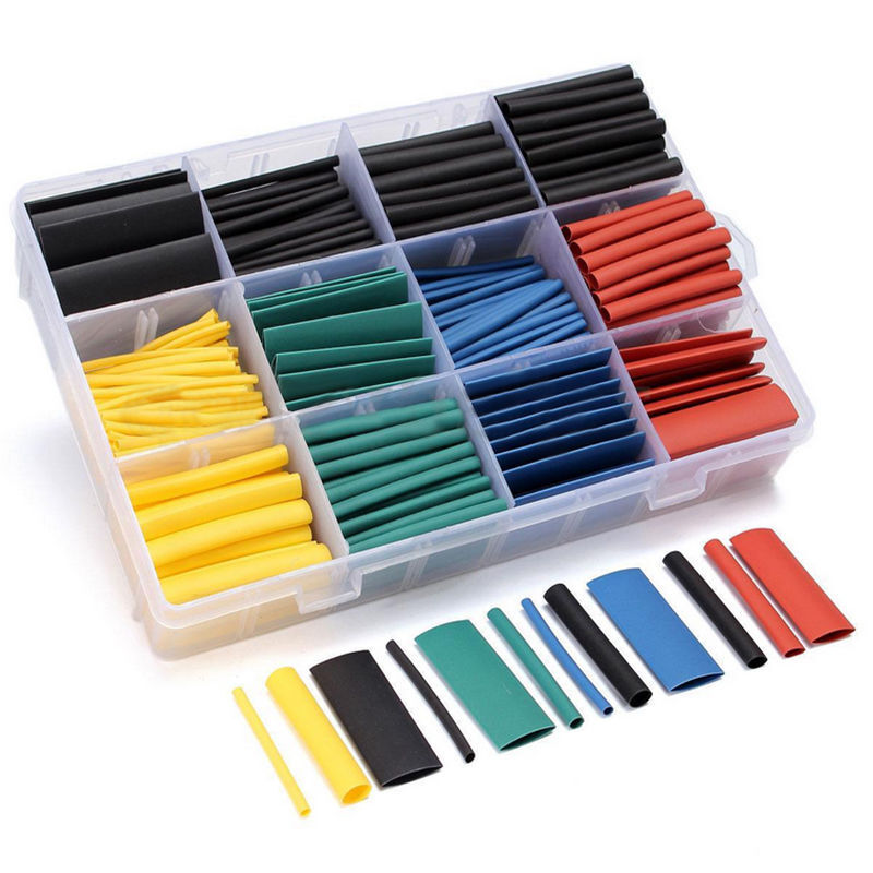 530pcs Heat Shrink Tubing Tube Assortment Wire Cable Insulation Sleeving Kit