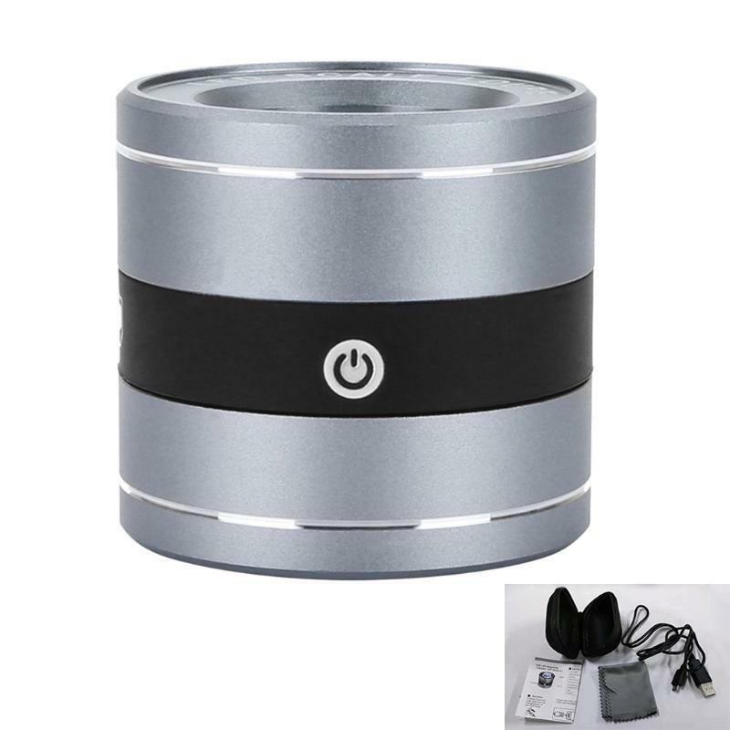 10X Metal Magnifying Glass USB Charging Lens Loupe Magnifier with Scale LED UV