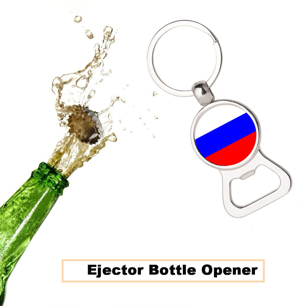 Russian National Flag Gem Bottle Opener Keychain Multifunction Bag Key Ring