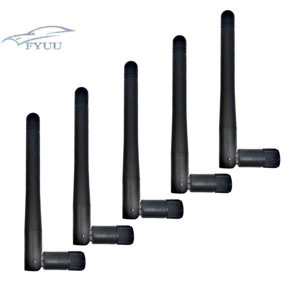 5 Pack Black 4.25'' RP-SMA Antenna For WiFi 2.4GHz/5Ghz Wireless Router Or Card