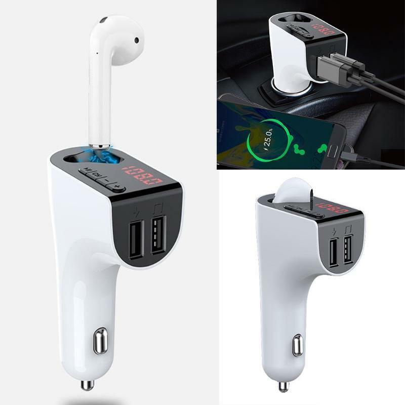 USB Charge Port Bluetooth-compatible Earphone Car Mp3 Player Smartphone Charger