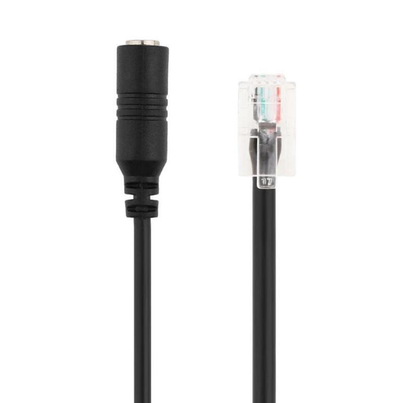 4P4C RJ9 Cable 3.5mm Smartphone Headset to RJ9 Adapter Cable Wire forCisco