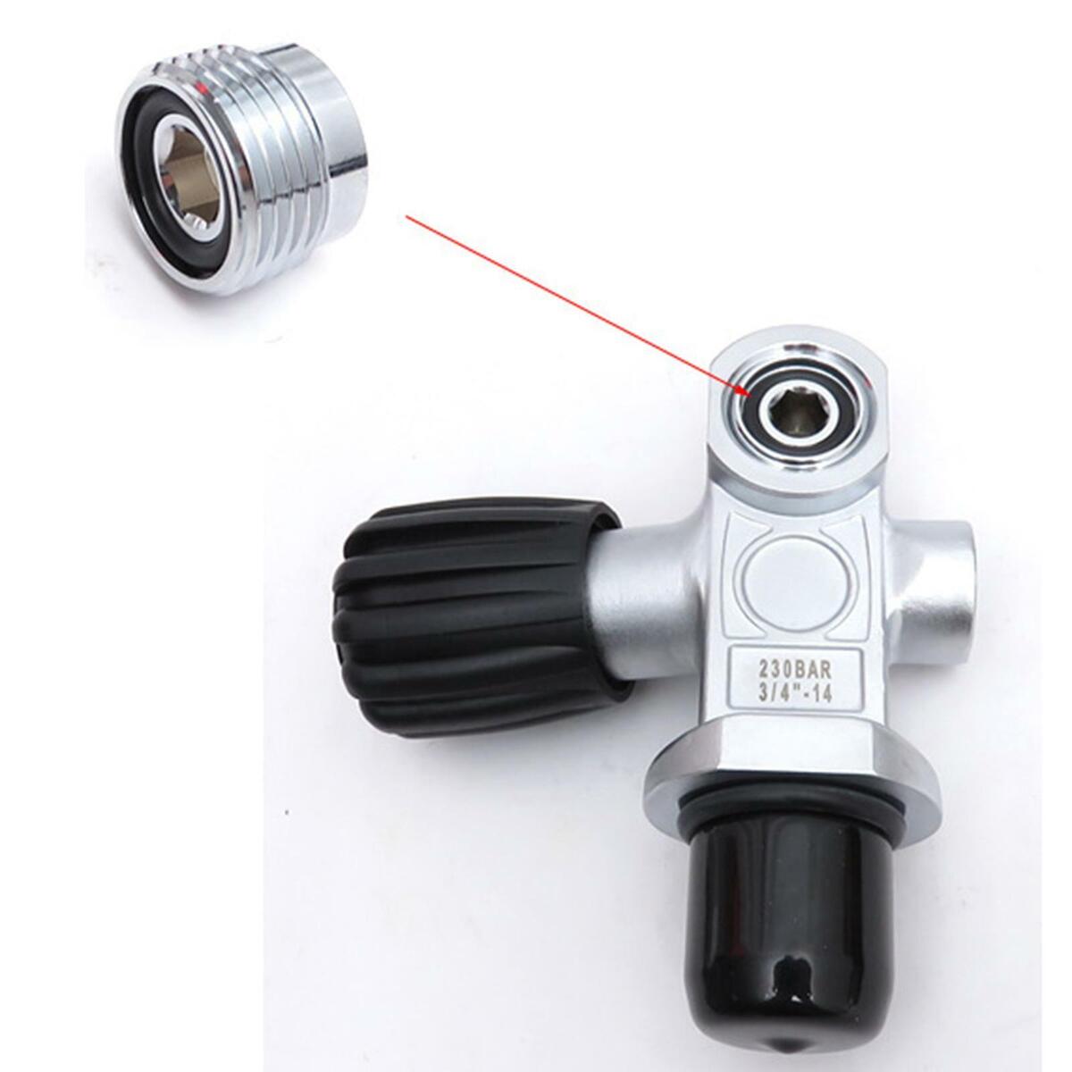 Scuba Diving Cylinder Valve Screw  Yoke Insert Tank Valve Adaptor