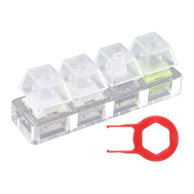 4 Key Mechanical Keyboard SP STAR Switch Tester Kit w/Acrylic Blank Base Keycaps