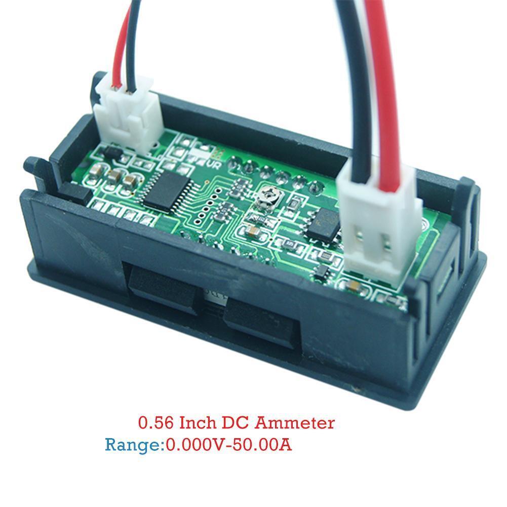 Mini Digital 0.56inch LED Display Ammeter Panel Amp Current Meter (0-50A)