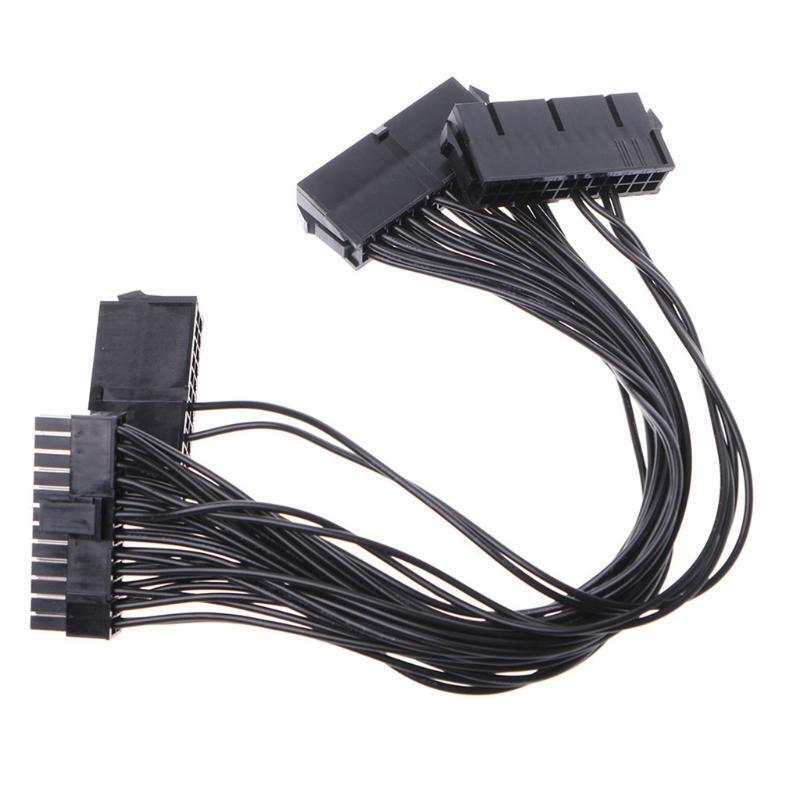 24 Pin 20+4P 3-Way Multiple PSU A TX Power Supply Adapter Cable For Mining Miner