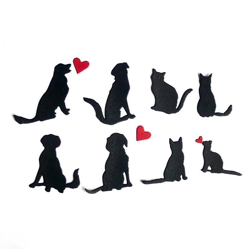 Heart Cat Dog Metal Cutting Dies Photo Album Decoration Accessories DIY Crafts
