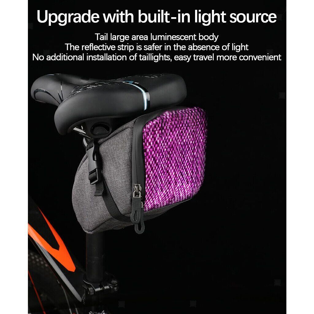 Storage Tool Rear Seat Tail with Tail Light Pack Portable Saddle Bag