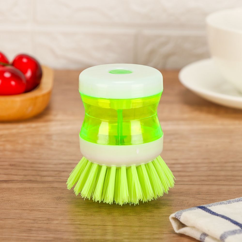 Removable Wash Pot Brush Cleaning Brushes Pot Dish Brush Soap Dispensers
