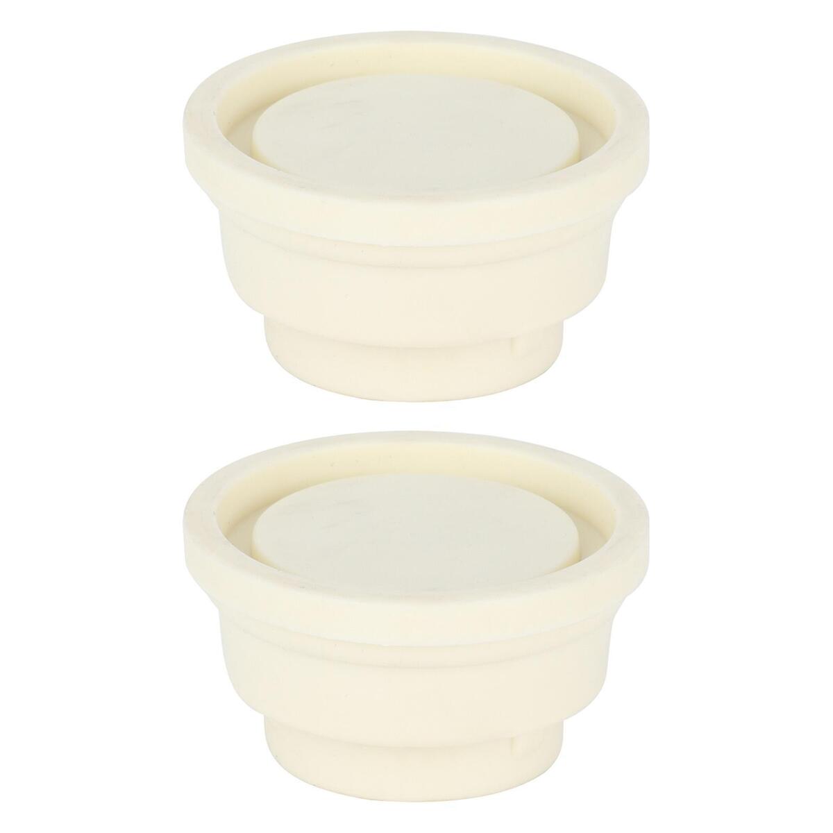 2 Pieces Inground Pool Ladder Rubber Bumpers Ladder End Caps Replacement White
