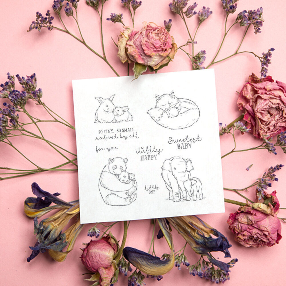 Hand-painted Animal Transparent Stamps Silicone Seal DIY Card Making Crafts