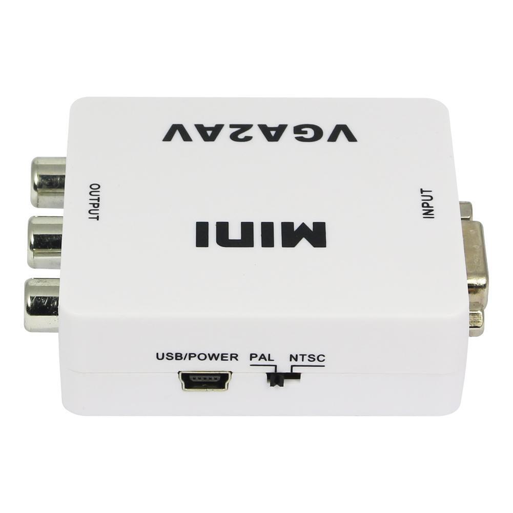 Premium Computer VGA to AV TV Composite RCA S-Video Scan Converter 1080P