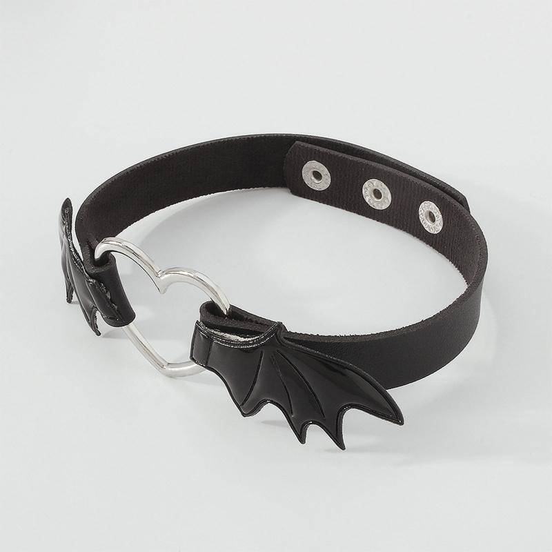 Punk Gothic Belt Choker Necklace PU Women Fashion Jewelry Collar Necklace Choker