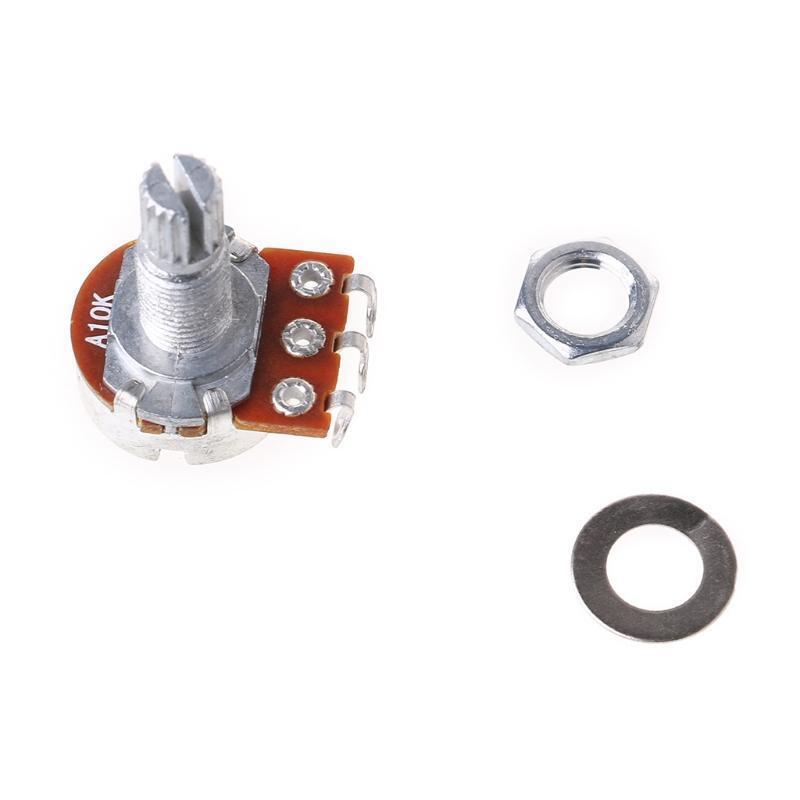 A10K Potentiometer Splined Pot Electric Guitar Bass Effect Amp Tone Volume 18mm