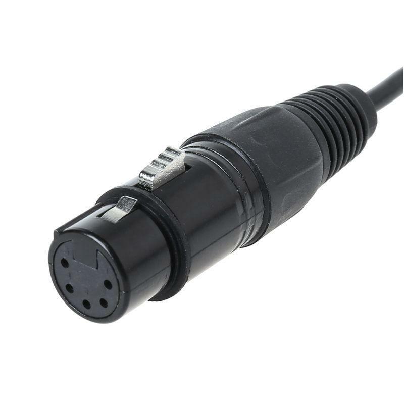 For Airbus XLR to GA Dual Plug 5 Pin Adapter Cable Aviation Headphone Cable Kit