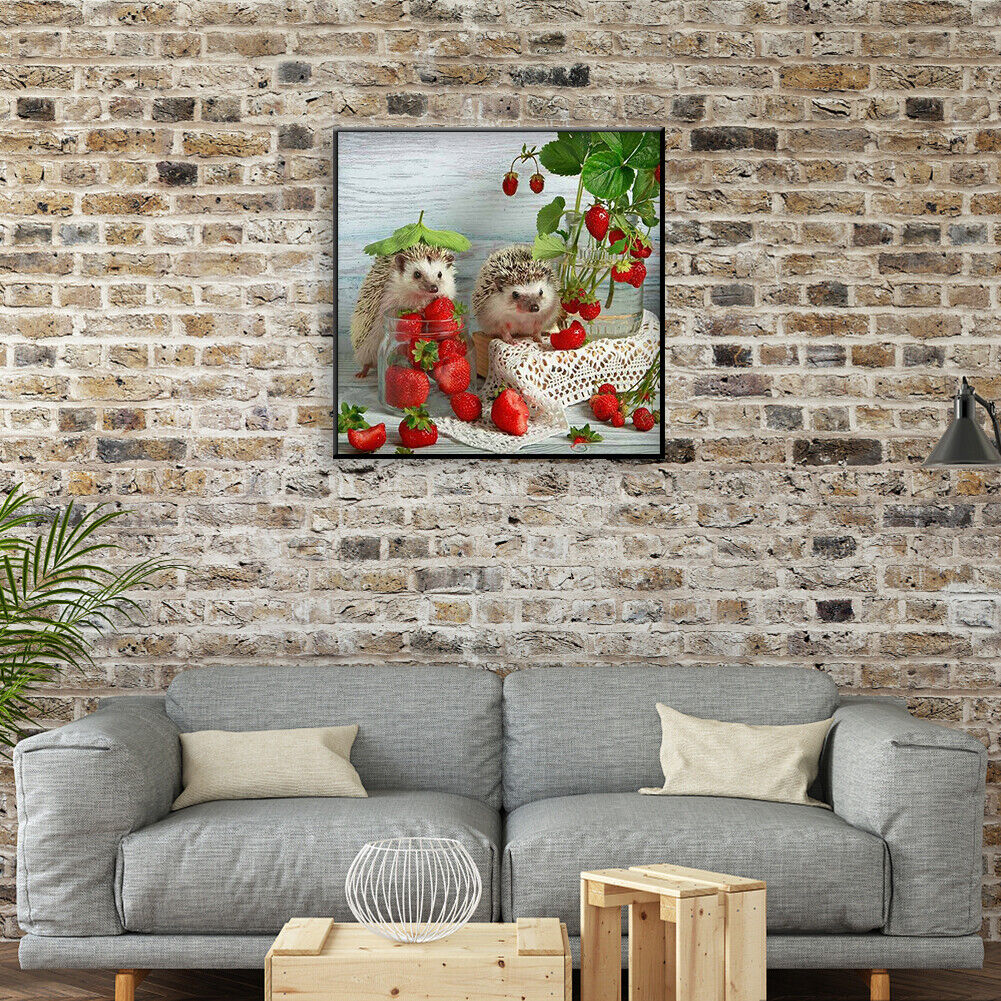 Fruit Hedgehog Full Drill Round Diamond Painting DIY Mosaic Kits Picture