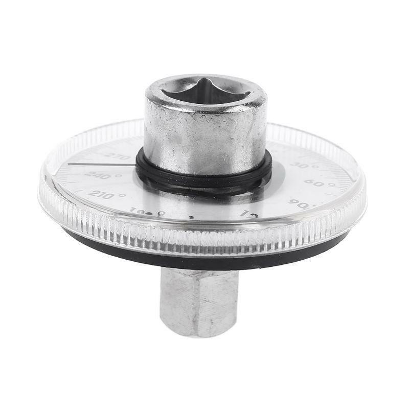 1/2" Drive Torque Angle Gauge Automatic Rotation 360° Protractor with Wrench