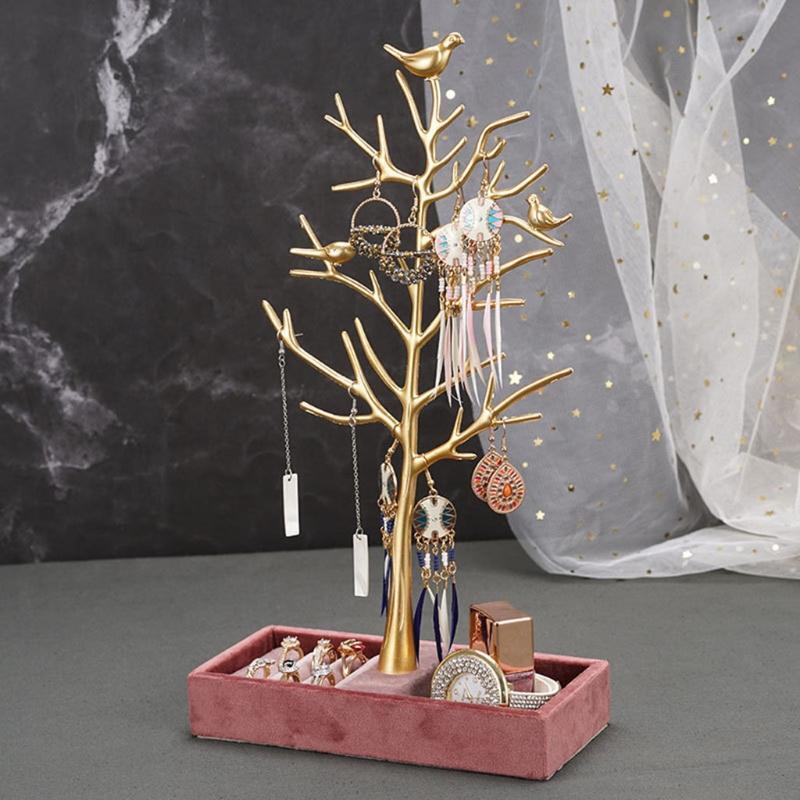 Jewelry Tree Stand Display Organizer Necklace Ring Earring Holder Show Rack