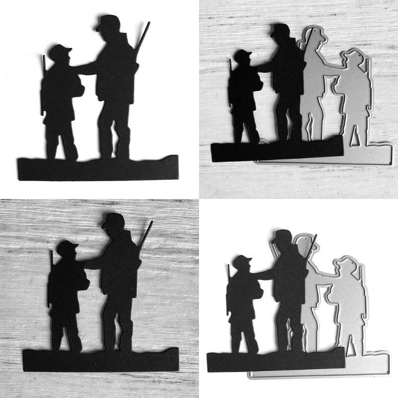 Dad and Son Mould Embossing Stencil DIY Printing Steel Mould for Album Making