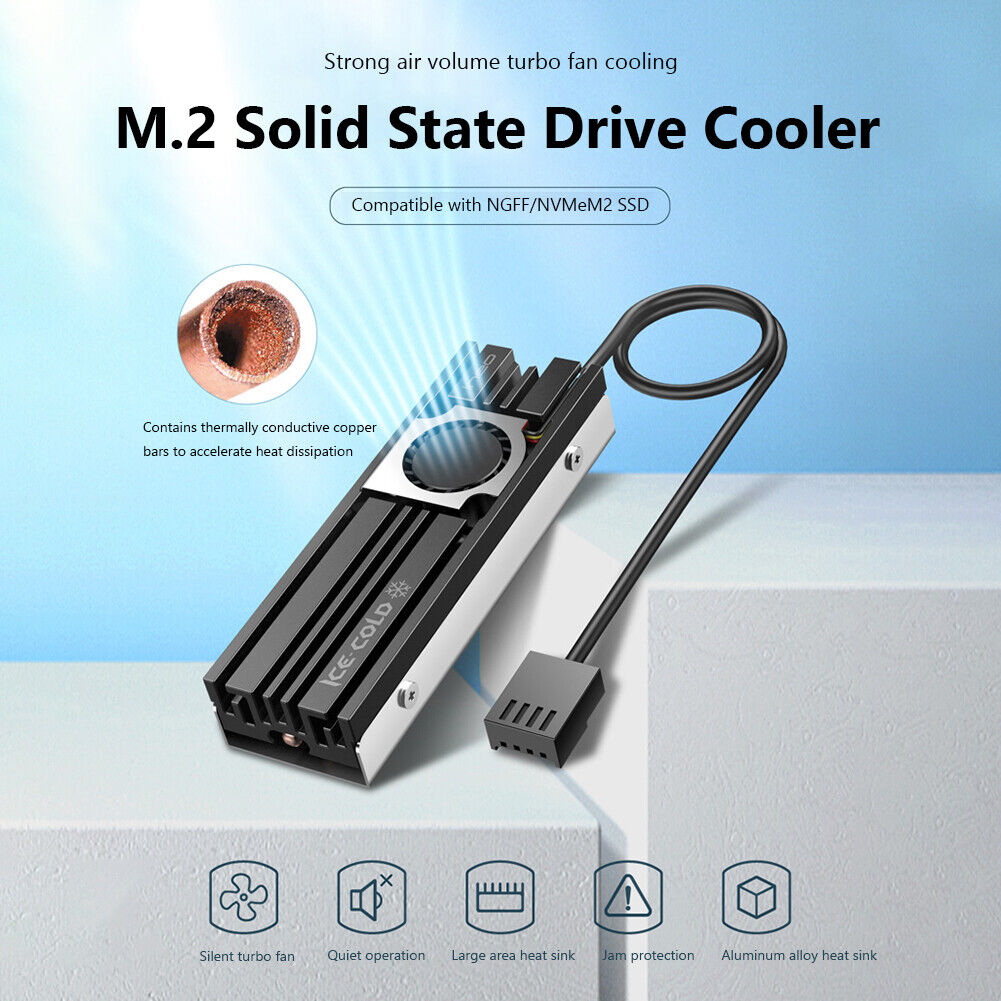 Ineo M.2 NVME Solid State Disk Heatsink Cooler Heat Radiator Cooling Pads