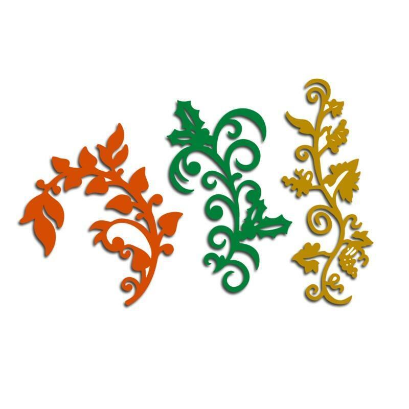 Swirls Vines Leaves Metal Cutting Dies Embossing Stencil DIY Scrapbook Template