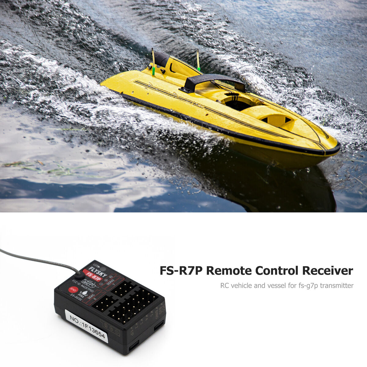 FLYSKY FS-R7P ANT 2.4GHz 7CH PWM RSSI Mini Remote Receiver for RC Car Boat