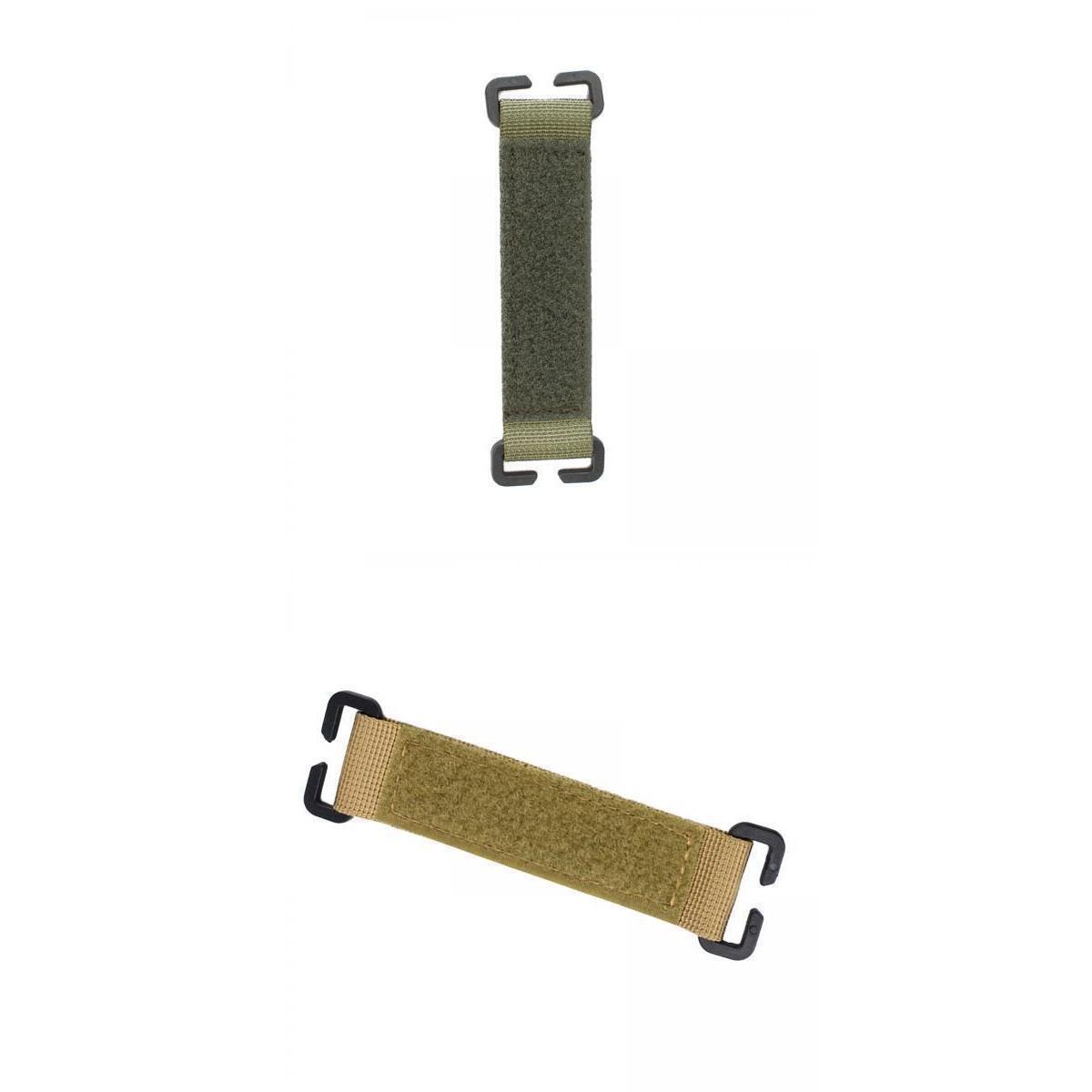 2 Pieces Molle Attachment Patch Clip On Clothing Accessories Green and Brown