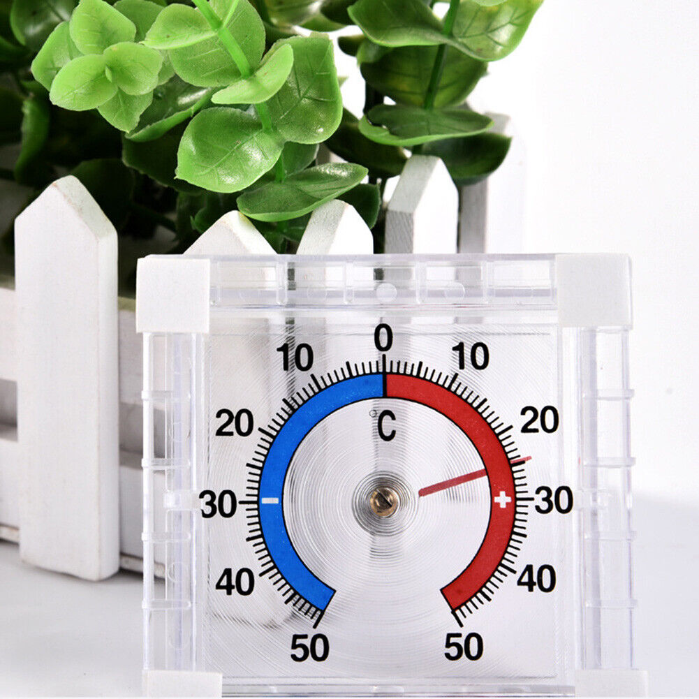 Square Plastic Window Indoor Outdoor Digital Thermometer Temperature Meter