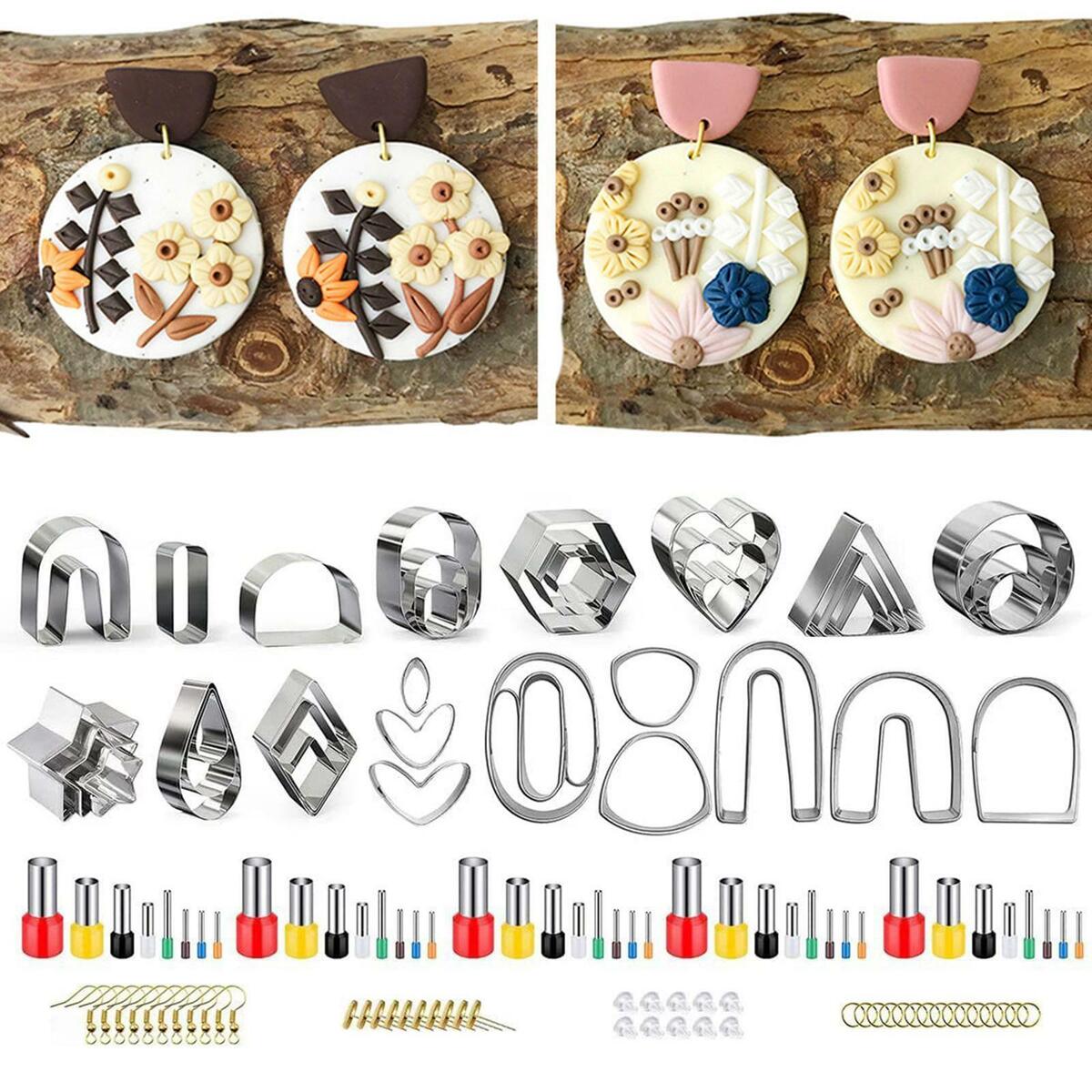 126x Polymer Clay Shape Cutter Set Geometry Circle Accessories for DIY