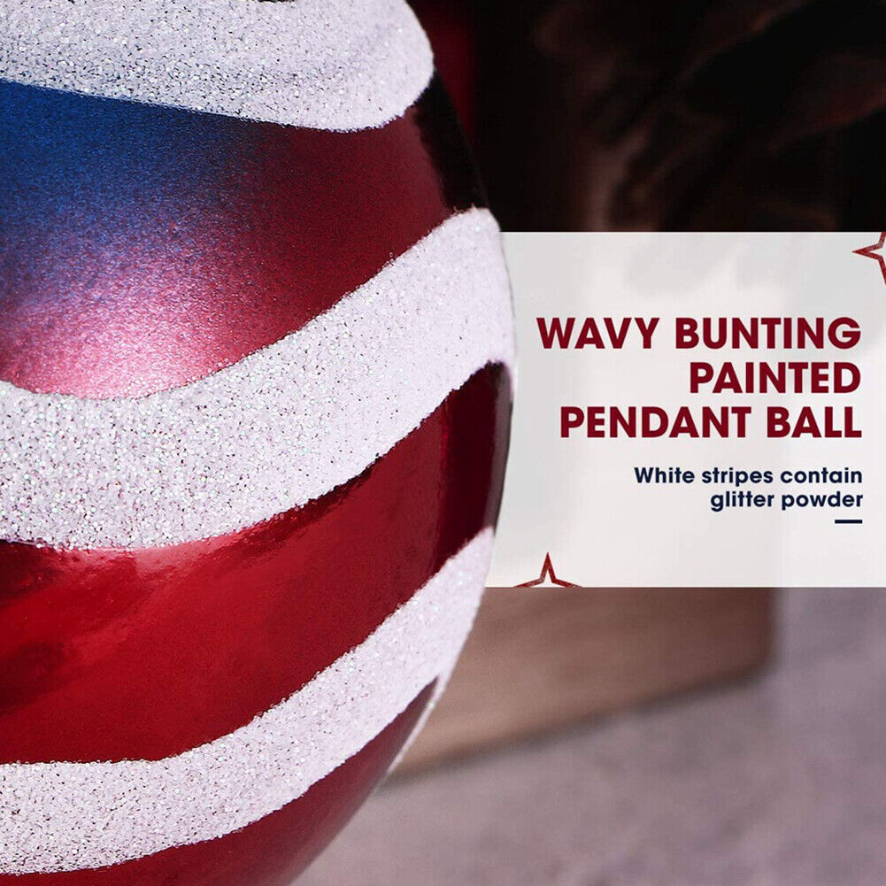 6pcs Independence Day Ball Hanging Ornament Christmas Party Home Decoration