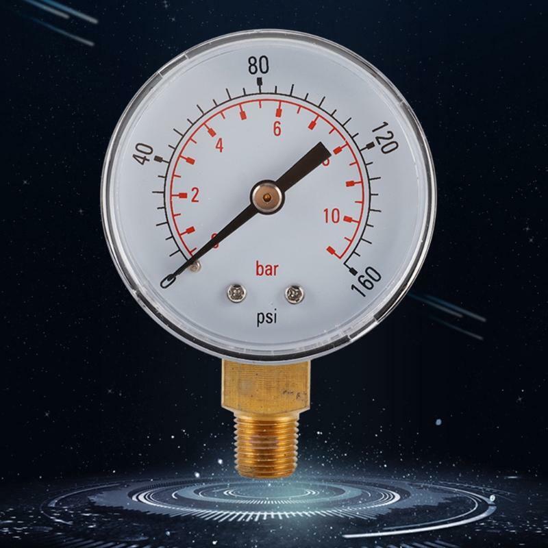 Water Pressure Dial Hydraulic Pressure Gauge Meter Manometer 1/8" NPT Thread