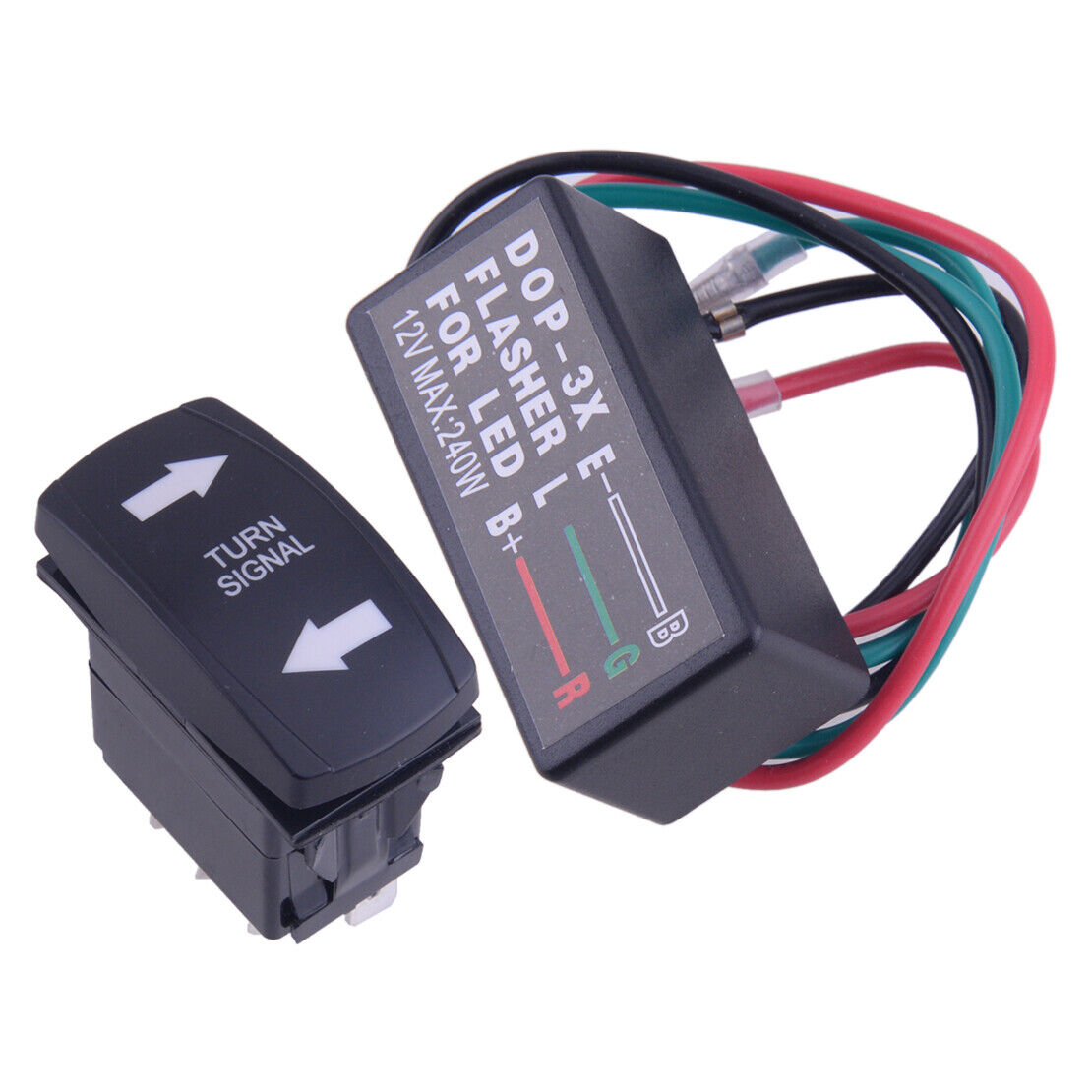 Hot Toggle Rocker Switch Turn Signal w/Flasher Relay Boat SUV ATV UTV Motorcycle