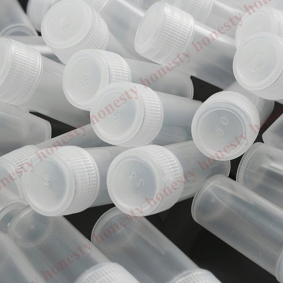 10Pcs Plastic Sample Bottle 5ml Test Tube Small Bottle Vial Storage Container