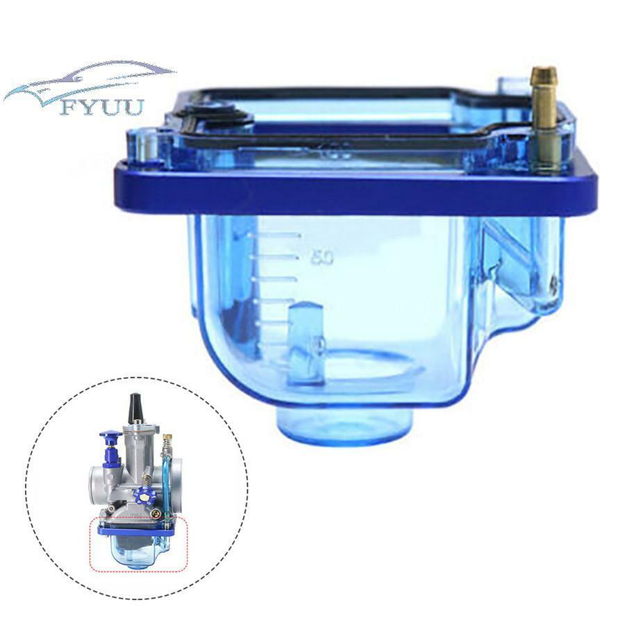 1pc Blue Transparent Carburetor Bottom Float Bowl Plastic Shell For PWK I/II/III