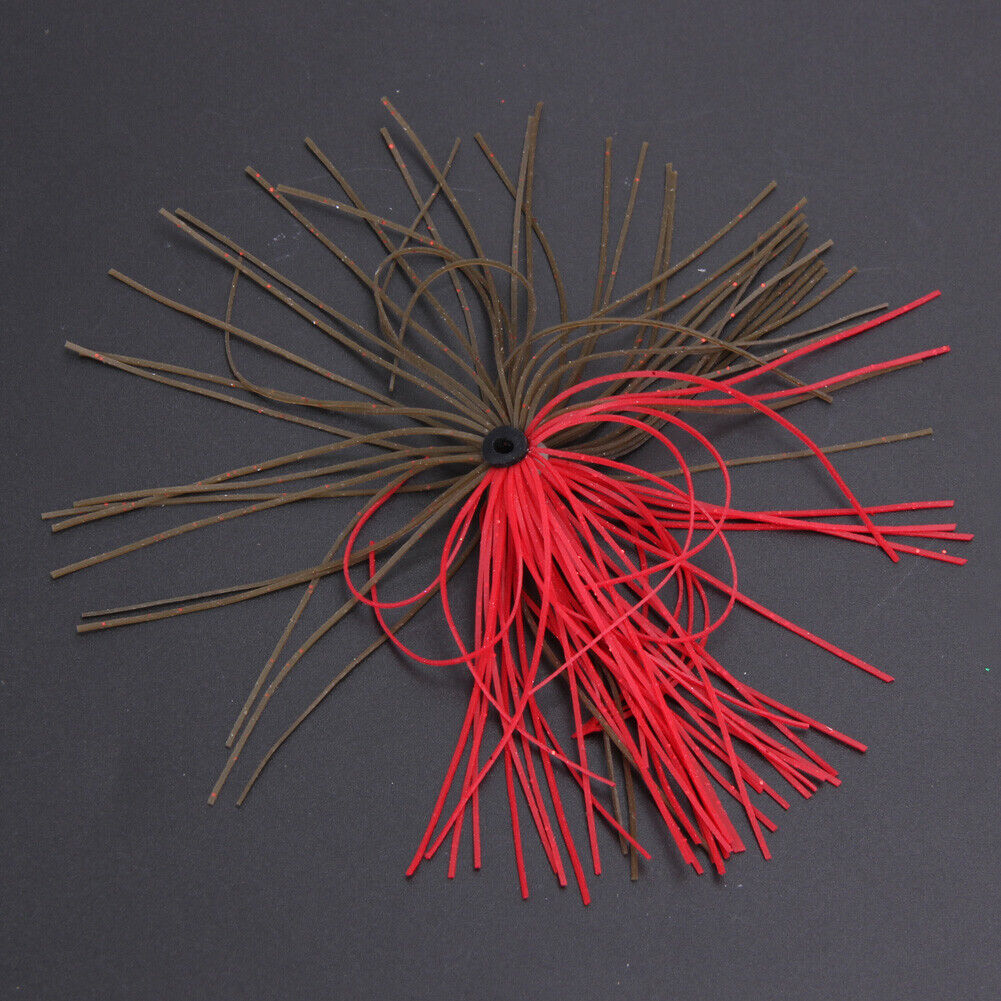 6 Bundles Silicone Skirts DIY Salty Rubber Jig Lures Squid Fishing Bait