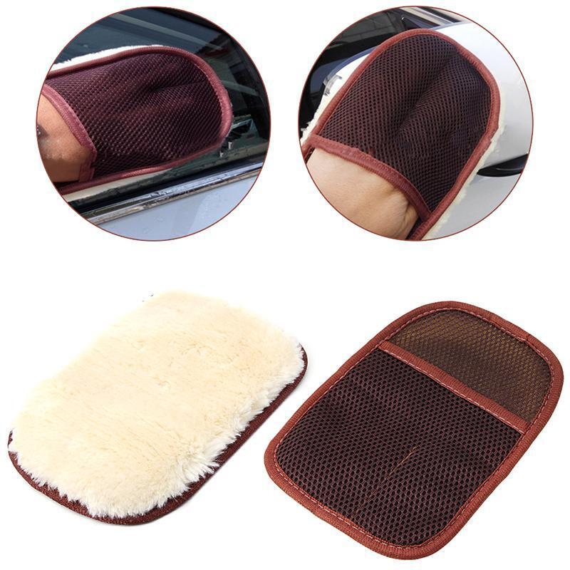 Faux Wool Soft Car Wash Glove Cleaning Brush Auto Moto Glass Washer Brushes Tool
