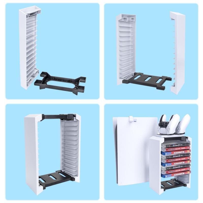 Charging Station Headsets Hanger Holder Game Disk Rack Suitable for PS5