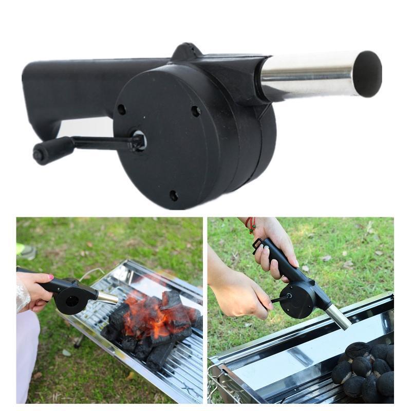 Outdoor Cooking Portable Manual Air Blower BBQ Fan Mini Hand Crank Air Blower