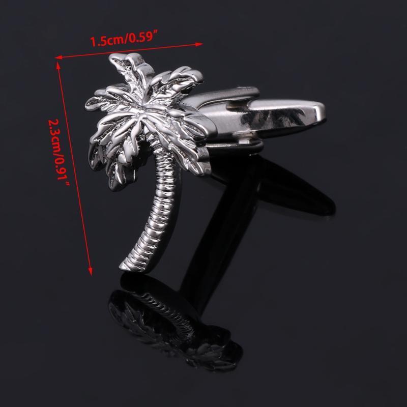 Novelty Coconut Tree Men Jewelry Wedding Party Business Shirt Cufflinks Cuff