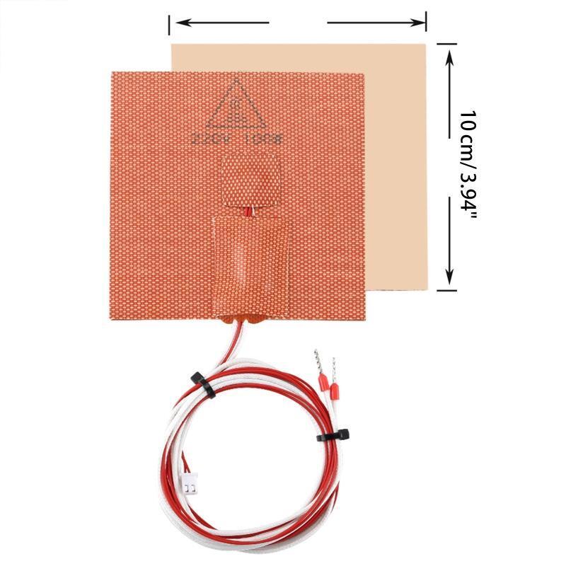 100W Silicone Rubber Heater Mat Pad w Relay Strong Adhesive Heating Thermistor