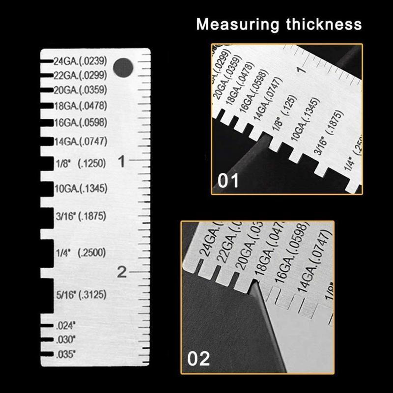 Dual Sided Metal Sheet Guage Stainless Steel Wire Metal Sheet Thickness Gauge