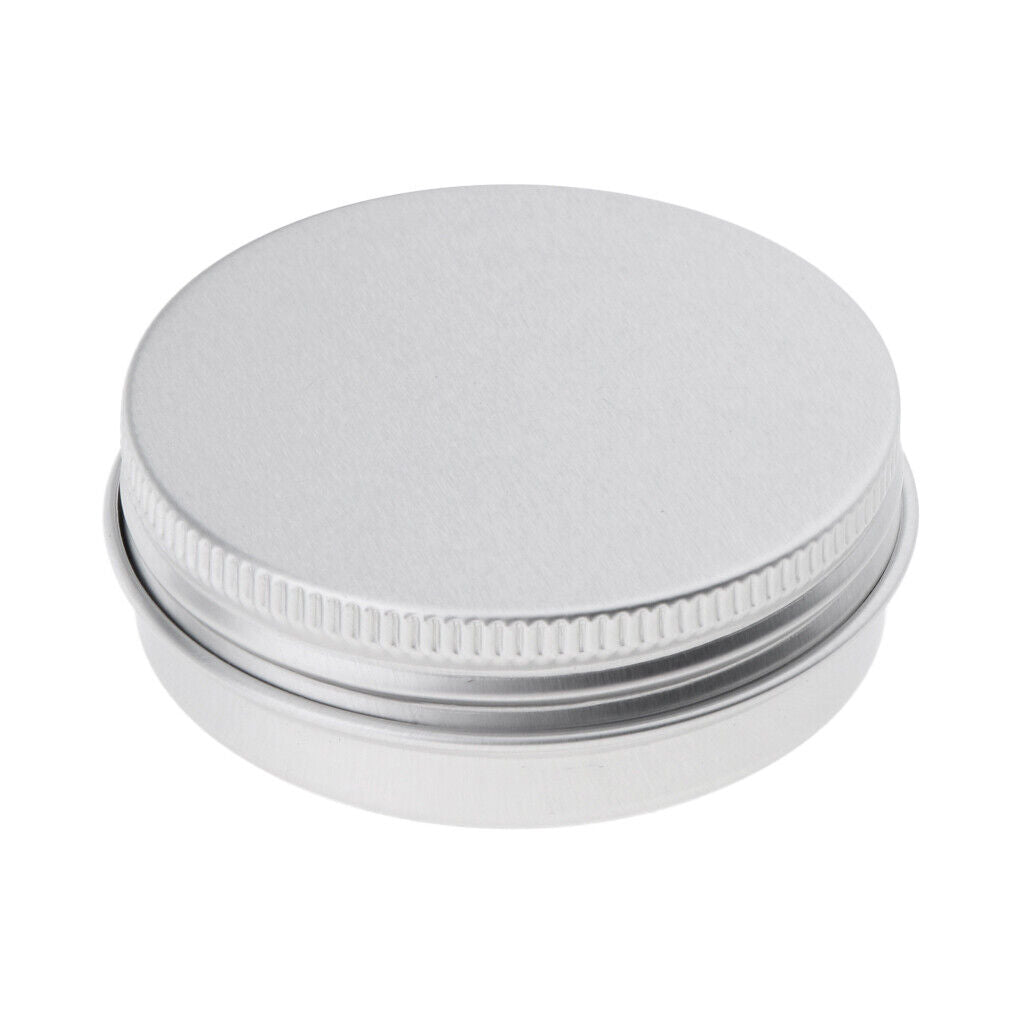 10 Empty Aluminum Tins Cans with Screw Lids Box Container Jar Top Round 40g