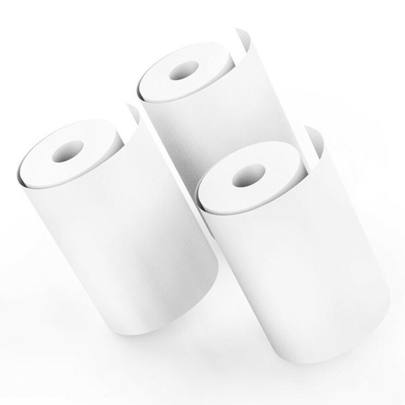 10 Rolls White Kids Camera Wood Pulp Thermal Paper Instant Photo Print Paper