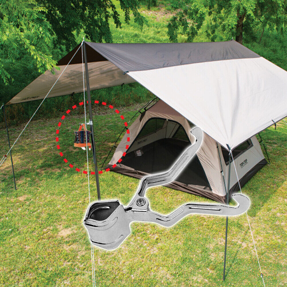 Outdoor Metal Iron Clip Multifunction Camping Tent Stand Hanging Hook Clamp