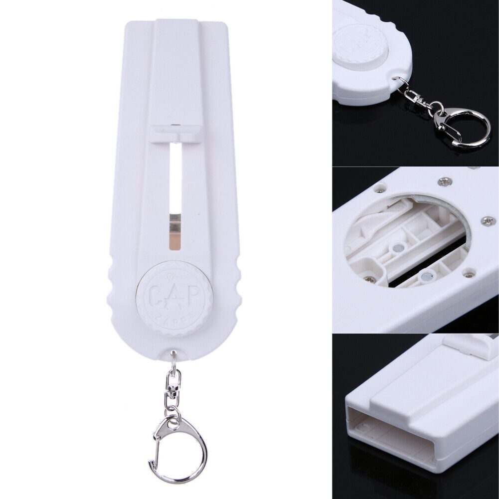 Flying Cap Bottle Beer Opener Cap Launcher Fire Hat Key Ring White