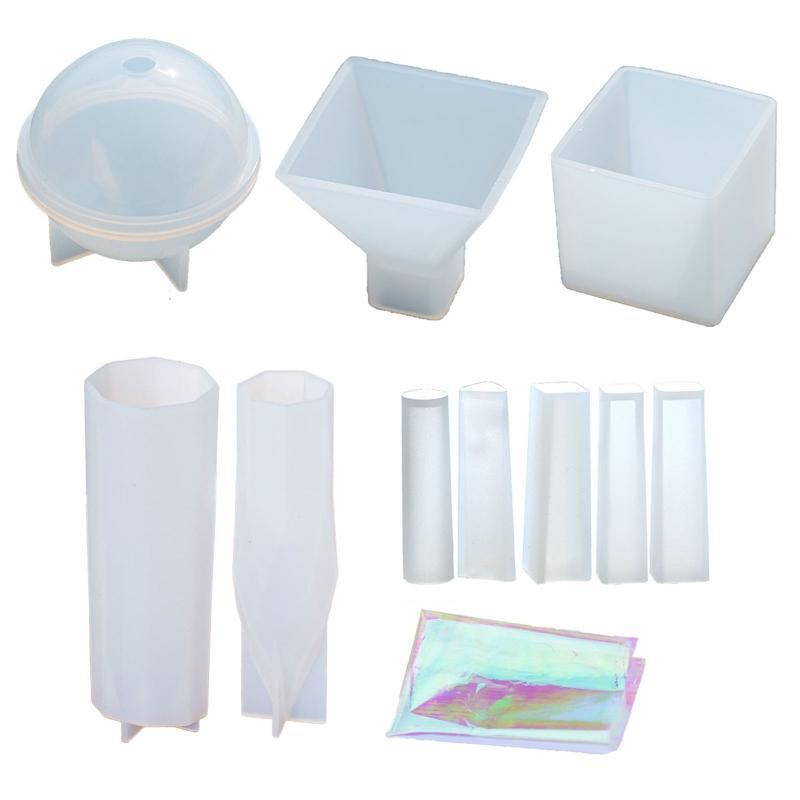 Epoxy Casting Moulds and 1 Sheet Candy Paper for Necklace Pendants and Earrings