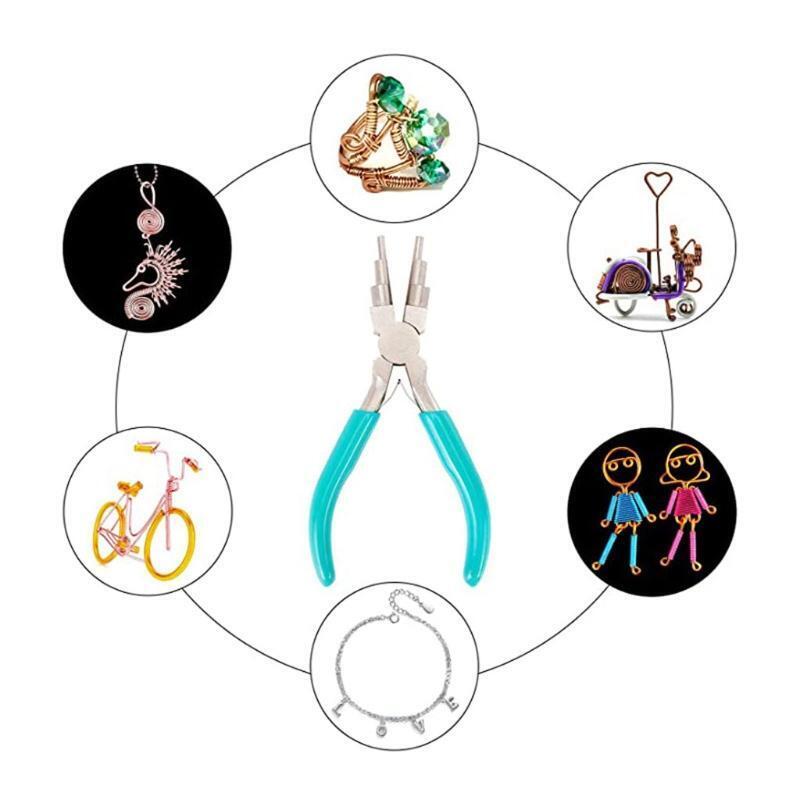 Nylon Flat Nose Pliers Mini Jewelry Pliers Accessories DIY Six-section Pliers