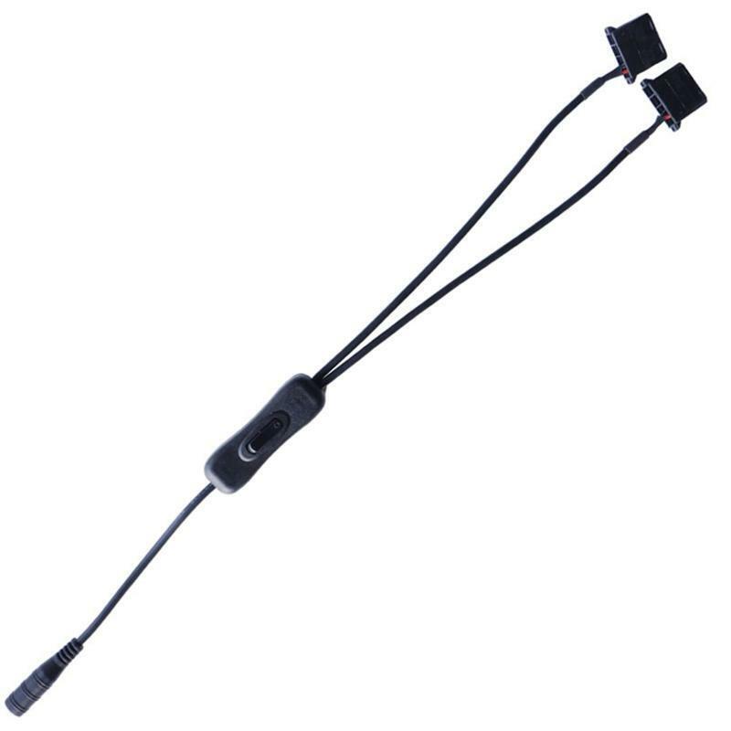 DC 5521 to Molex PWM CPU Case Fan Connector DC to Large 4Pin with ON/Off Toggle